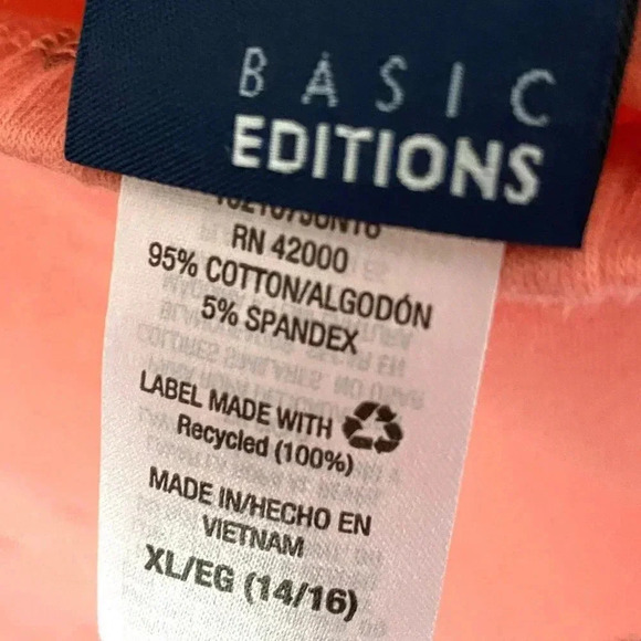 NWOT Basic Editions Girls Leggings Size XL 14 - 16 Silver star accents - Picture 4 of 5